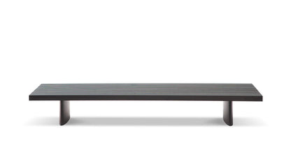 Banc modulable 514 Refolo de Charlotte Perriand - Cassina-banc bas noir, vue de face-Cassina
