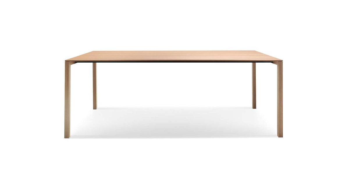 Table Naan de Piero Lissoni - Cassina-placage chêne naturel, vue de face-The Woods Gallery