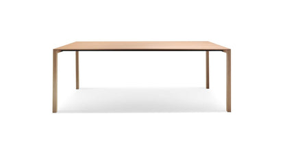 Table Naan de Piero Lissoni - Cassina-placage chêne naturel, vue de face-The Woods Gallery