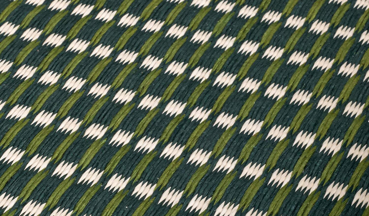 Tapis Shuttle de Karin Carlander - Cassina-détail du tissage vert et blanc-Cassina