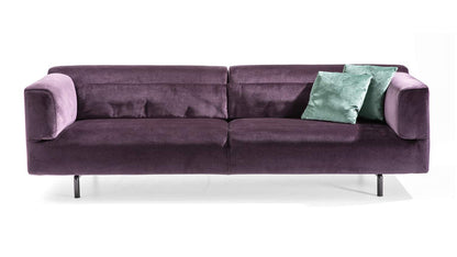 Canapé Met de Piero Lissoni - Cassina-canapé en velours violet-The Woods Gallery
