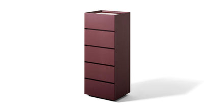Chiffonnier Ghost Box de Mikal Harrsen - Cassina-laqué pinot noir, 5 tiroirs-The Woods Gallery