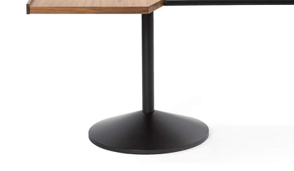 Bureau 840 Stadera de Franco Albini - Cassina-pied rond noir et plateau en noyer-Cassina