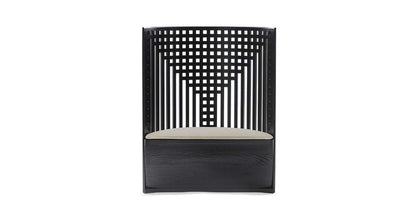 Fauteuil 312 Willow 1 de Charles Rennie Mackintosh - Cassina-fauteuil en frêne teinté noir, vue de face-The Woods Gallery