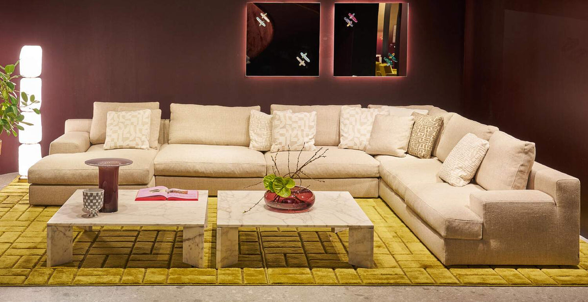Canapé modulable Miloe de Piero Lissoni - Cassina-grande composition en ambiance salon-The Woods Gallery