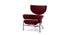 Fauteuil 836 Tre Pezzi de Franco Albini - Cassina-vue de trois quarts, fauteuil bordeaux-Cassina