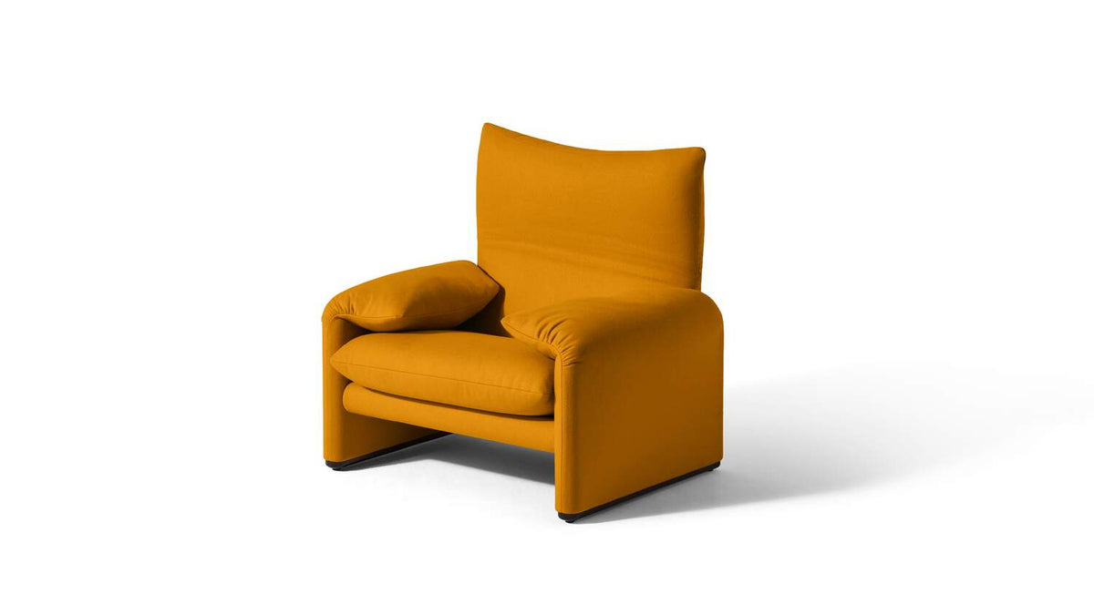 Fauteuil Maralunga 40 de Vico Magistretti - Cassina-appui-tête relevé-The Woods Gallery