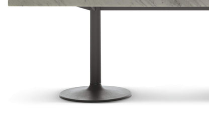Table 11 pieds corolle (LC11) - Cassina-détail du pied corolle noir-Cassina
