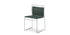 Chaise Tulu de Kazuhide Takahama - Cassina-chaise en tissu vert, structure chromée-The Woods Gallery
