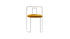 Tabouret de bar Gaja Bar de Kazuhide Takahama - Cassina-tabouret à assise jaune, structure chromée-The Woods Gallery