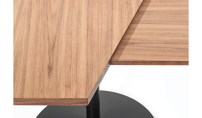Bureau 840 Stadera de Franco Albini - Cassina-détail du plateau en noyer et du pied noir-Cassina