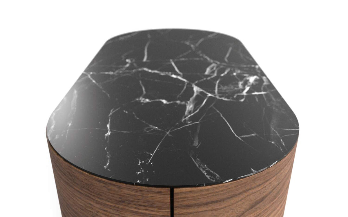 Commode Rondos de Patricia Urquiola - Cassina-détail du plateau en marbre Marquina-The Woods Gallery