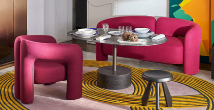 Canapé Dudet de Patricia Urquiola - Cassina-ambiance avec fauteuils Dudet-The Woods Gallery