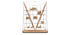 Bibliothèque 838 Veliero de Franco Albini - Cassina-structure en V, câbles et étagères en verre-Cassina