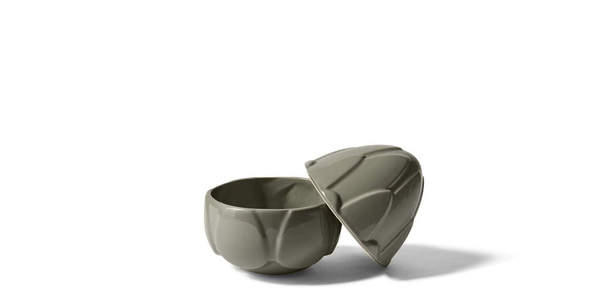 Récipient Taac de Davide Oldani - Cassina-deux récipients vert-gris ouverts-Cassina