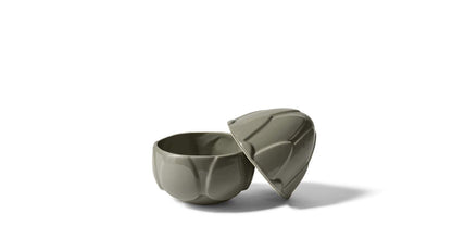 Récipient Taac de Davide Oldani - Cassina-deux récipients vert-gris ouverts-Cassina