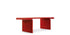 Table W05 Orseolo de Carlo Scarpa - Cassina-vue de trois quarts, table laquée rouge-Cassina