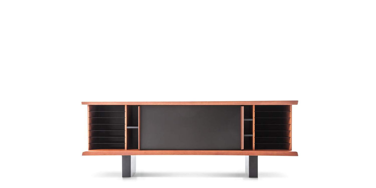 Enfilade 513 Riflesso de Charlotte Perriand - Cassina - Livraison rapide-acajou, vue d&