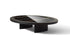 Table basse 544 Monta de Charlotte Perriand - Cassina-vue de trois quarts, table basse sombre à plateau rond-Cassina