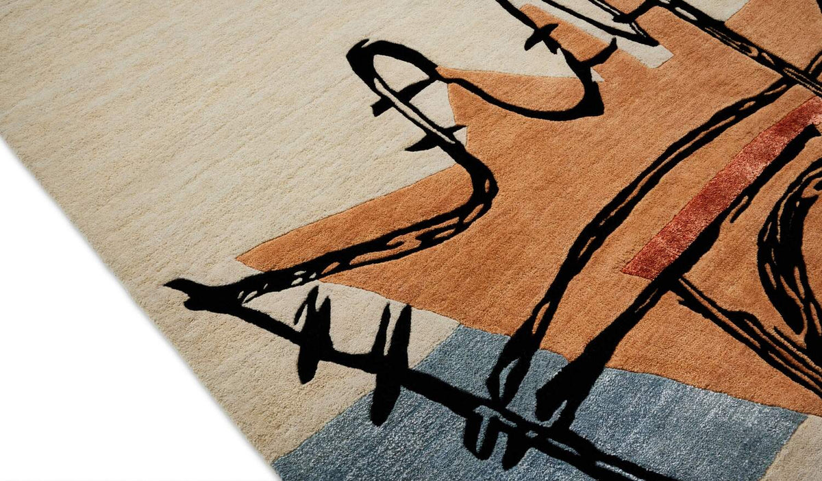 Tapis La Main Ouverte de Le Corbusier - Cassina-détail du coin du tapis-Cassina