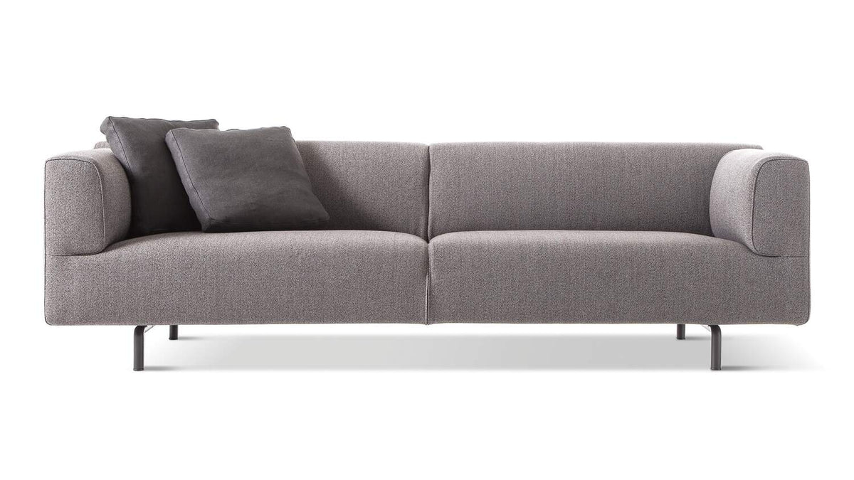 Canapé Met de Piero Lissoni - Cassina-canapé en tissu gris clair-The Woods Gallery