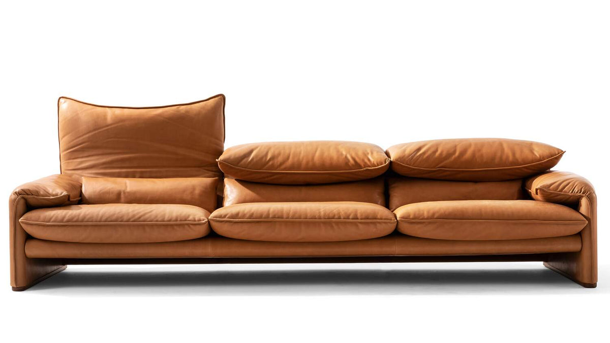 Canapé Maralunga Maxi de Vico Magistretti - Cassina-version 3 places en cuir-The Woods Gallery