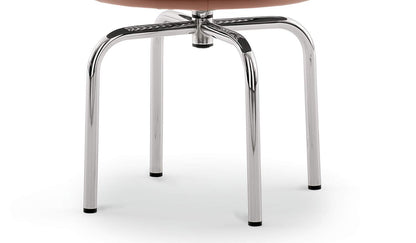 Tabouret tournant 8 (LC8) - Cassina-détail du piètement tubulaire chromé-Cassina