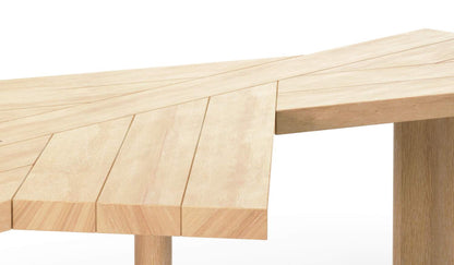 Table 511 Ventaglio de Charlotte Perriand - Cassina-détail du plateau en chêne clair-Cassina