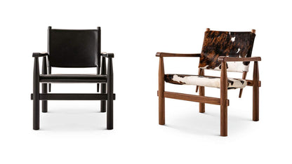 Fauteuil 533 Doron Hotel de Charlotte Perriand - Cassina-deux fauteuils côte à côte, cuir noir et peau-Cassina