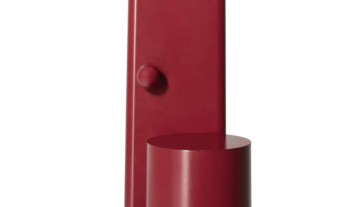 Lampadaire Polyshape de Ferréol Babin - Cassina-détail du fût et de la base rouges-Cassina