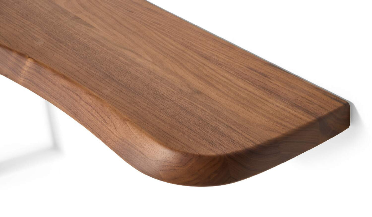 Console 590 Doron de Charlotte Perriand - Cassina-plateau en noyer massif aux bords arrondis-Cassina