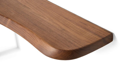 Console 590 Doron de Charlotte Perriand - Cassina-plateau en noyer massif aux bords arrondis-Cassina