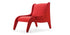 Fauteuil Antropus de Marco Zanuso - Cassina-vue de trois quarts, tissu rouge-Cassina