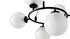 Lustre Constellation - Cassina-détail des globes en verre blanc dépoli sur anneau noir-Cassina
