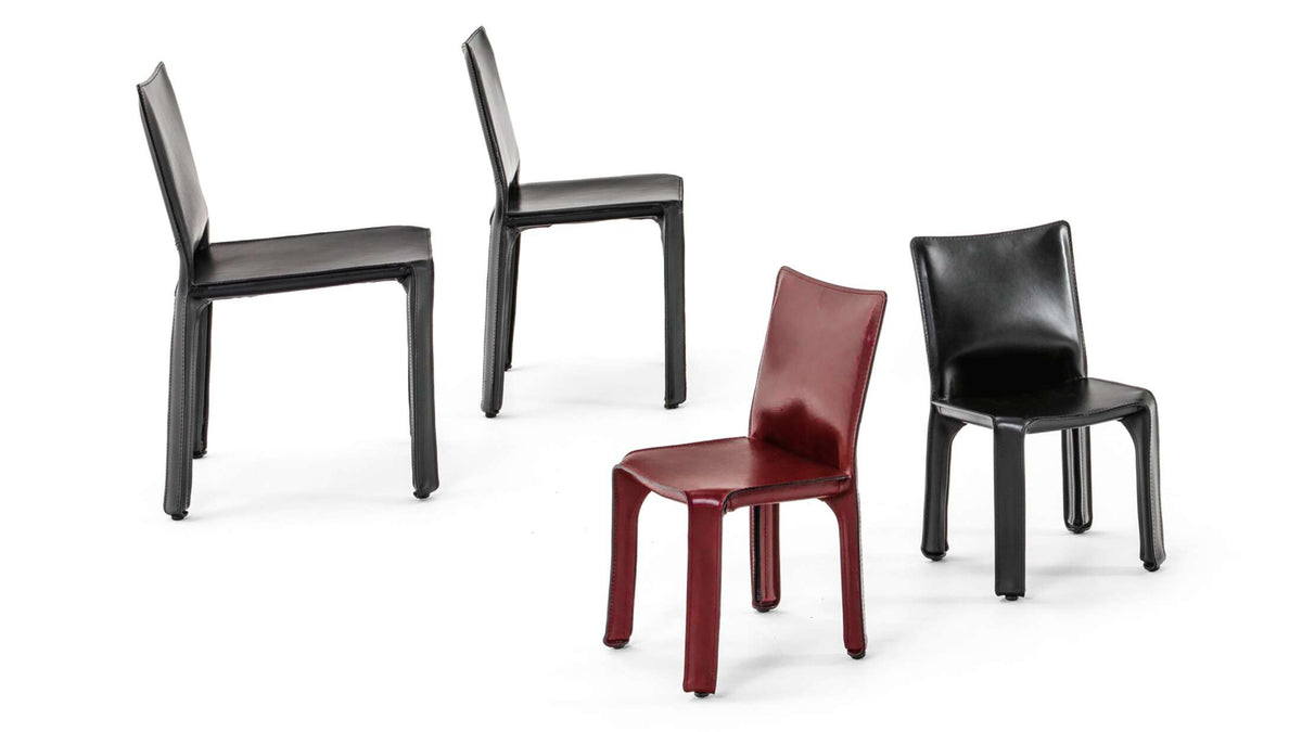 Chaise CAB 412 de Mario Bellini - Cassina-quatre chaises en coloris variés, Cassina