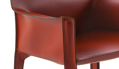 Fauteuil en cuir CAB 413 par Mario Bellini - Cassina-gros plan sur l&