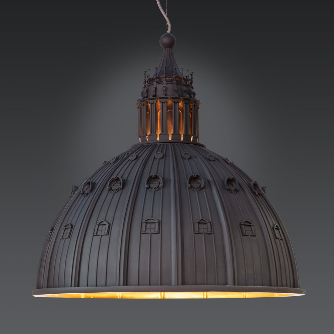 Suspension Cupolone 45 grise de AMeBE - Seletti-vue 2-The Woods Gallery