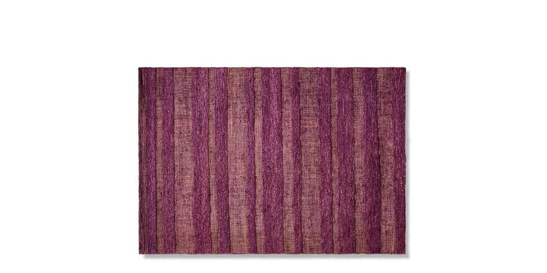 Tapis Ténéré en jute - Cassina-tapis rayé violet vu du dessus-Cassina