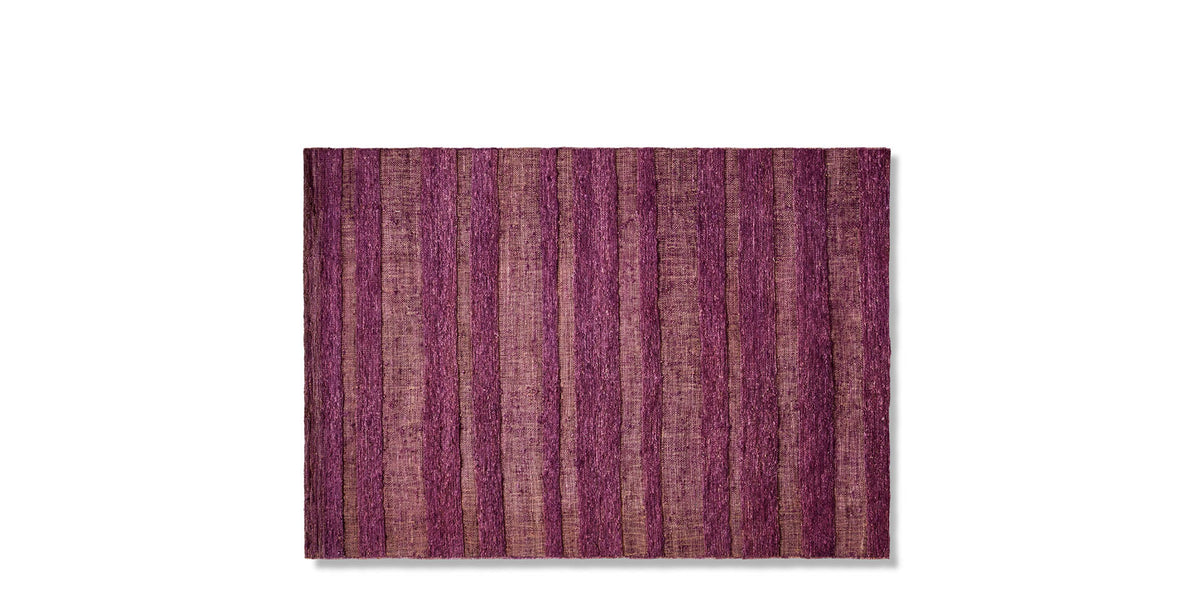 Tapis Ténéré en jute - Cassina-tapis rayé violet vu du dessus-Cassina