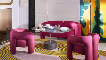 Canapé Dudet de Patricia Urquiola - Cassina-ambiance salon avec fauteuils Dudet et table-The Woods Gallery