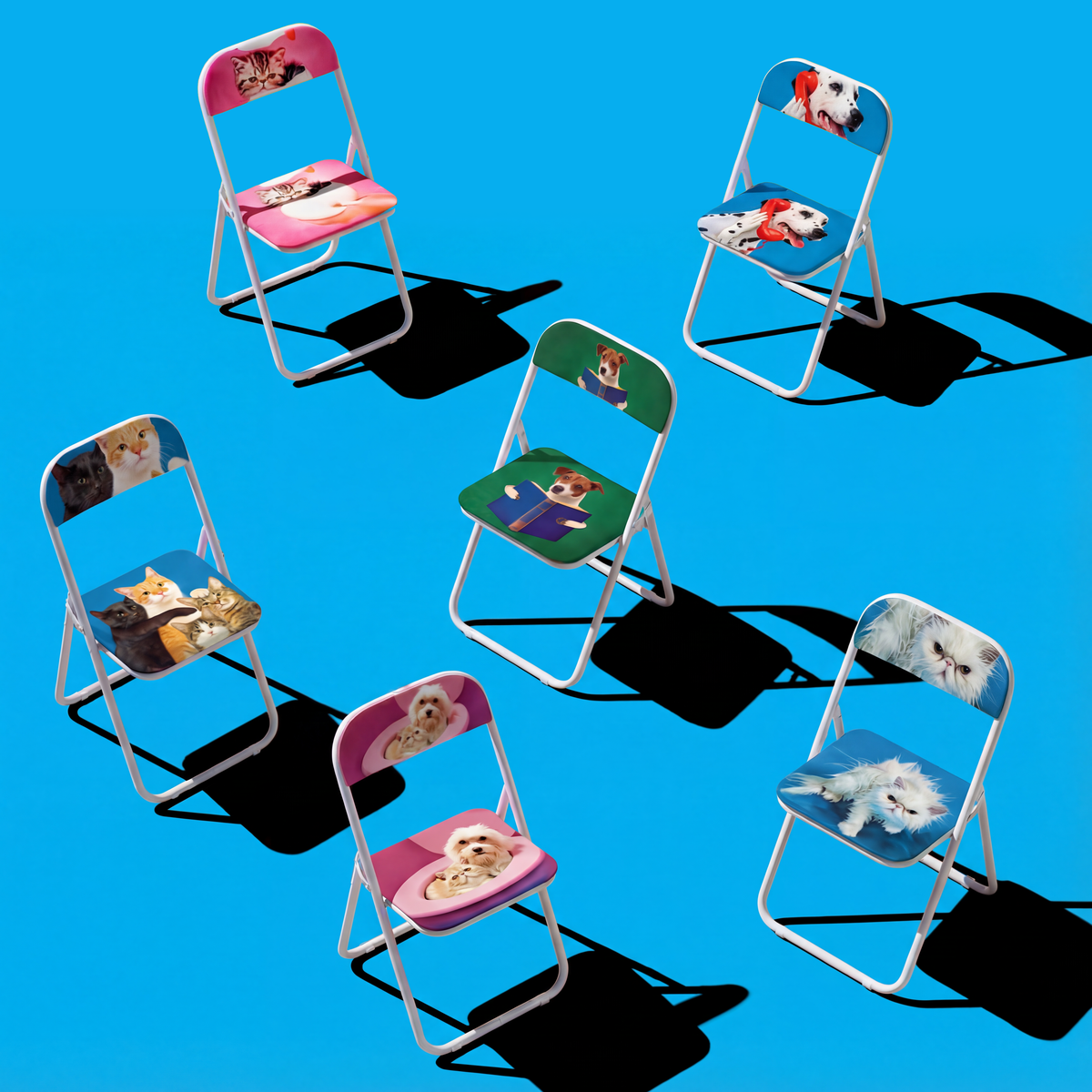 Chaise pliante Polycats de ToiletPaper - Seletti-vue 2-The Woods Gallery