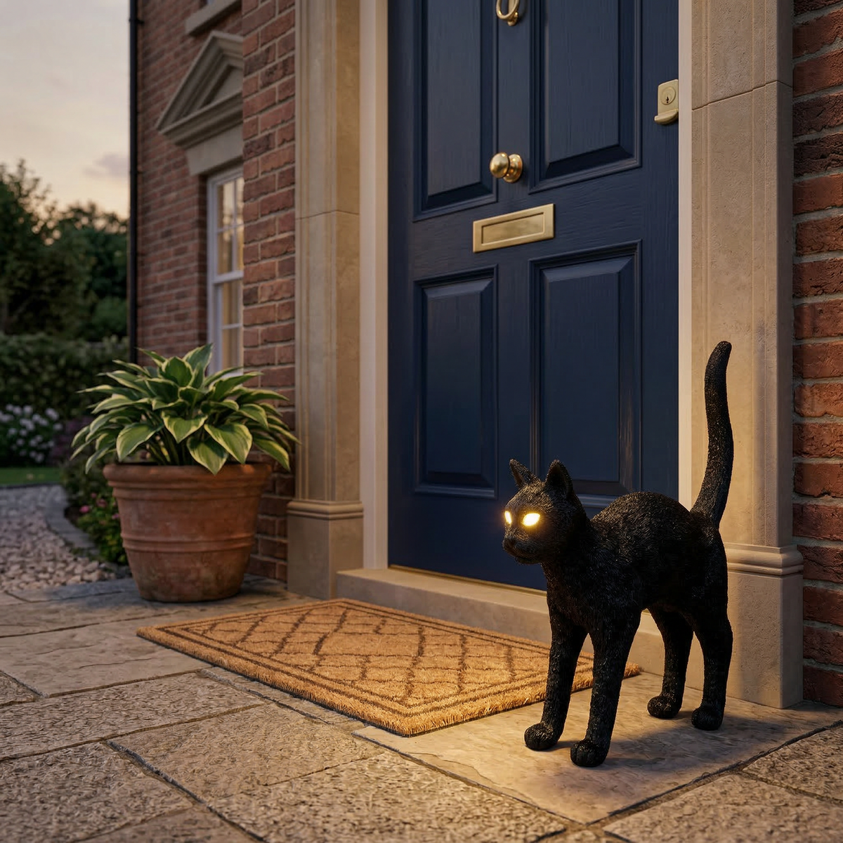 Lampe Jobby The Cat Noir de Studio Job - Seletti-en situation, visuel de synthèse-The Woods Gallery