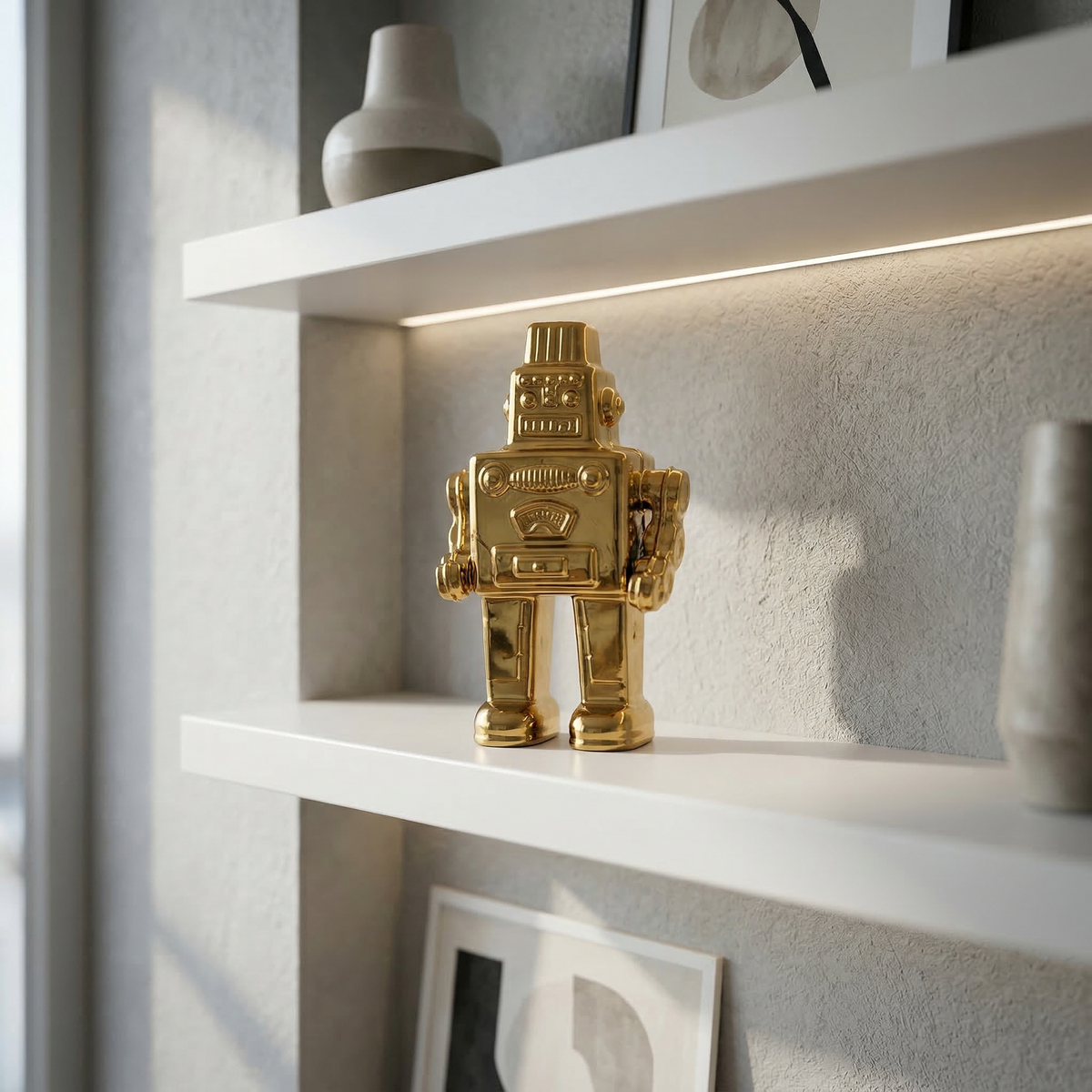 Robot Memorabilia Gold de Selab + Alessandro Zambelli - Seletti-vue 2-The Woods Gallery