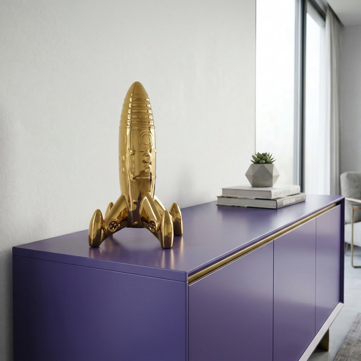 Fusée Memorabilia Gold de Selab + Alessandro Zambelli - Seletti-vue 2-The Woods Gallery