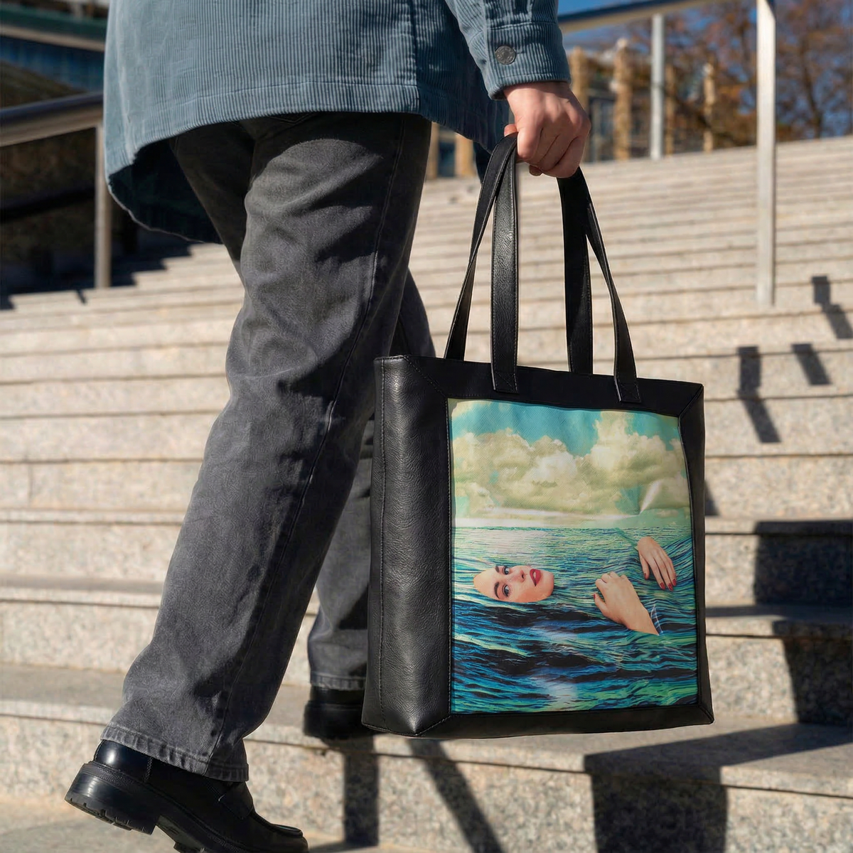 Tote bag Toiletpaper Seagirl - Seletti-en situation, visuel de synthèse-The Woods Gallery