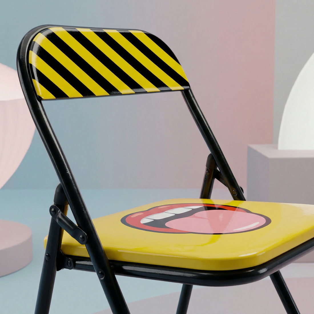 Chaise pliante Blow Tongue de Studio Job - Seletti-vue 2-The Woods Gallery