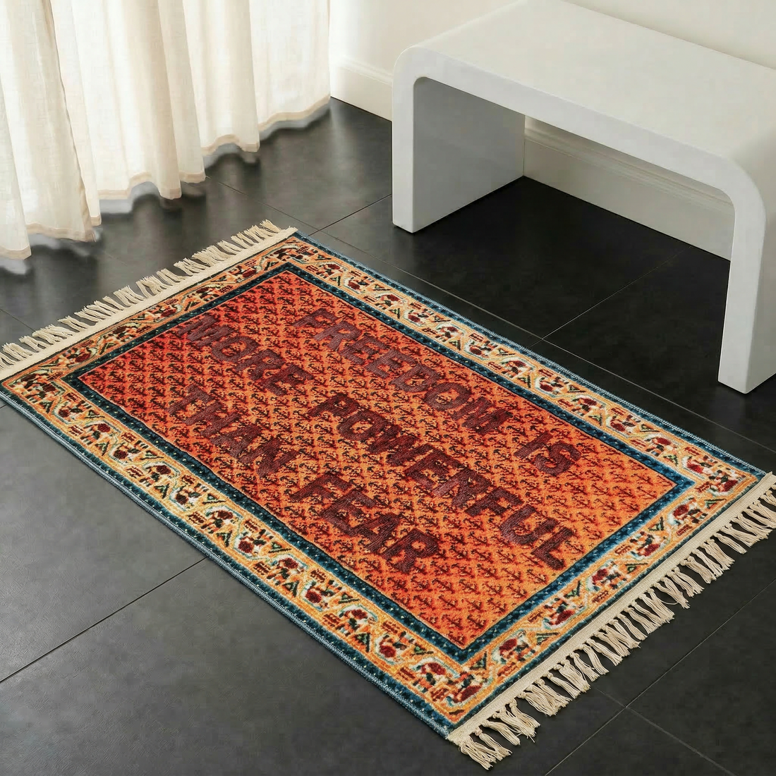 Tapis Burnt Carpet Freedom 80×120 de Loredana Longo - Seletti-vue 2-The Woods Gallery