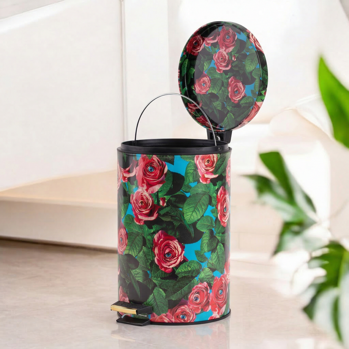 Poubelle Roses 12 L de ToiletPaper - Seletti-vue 2-The Woods Gallery