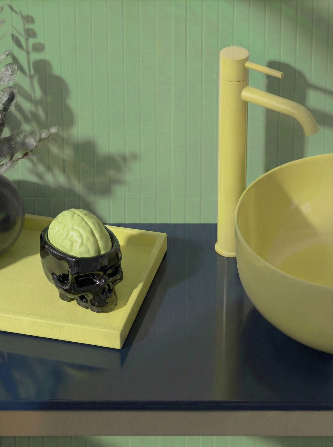 Porte-savon Brain Wash noir de Propaganda - Seletti-vue 2-The Woods Gallery