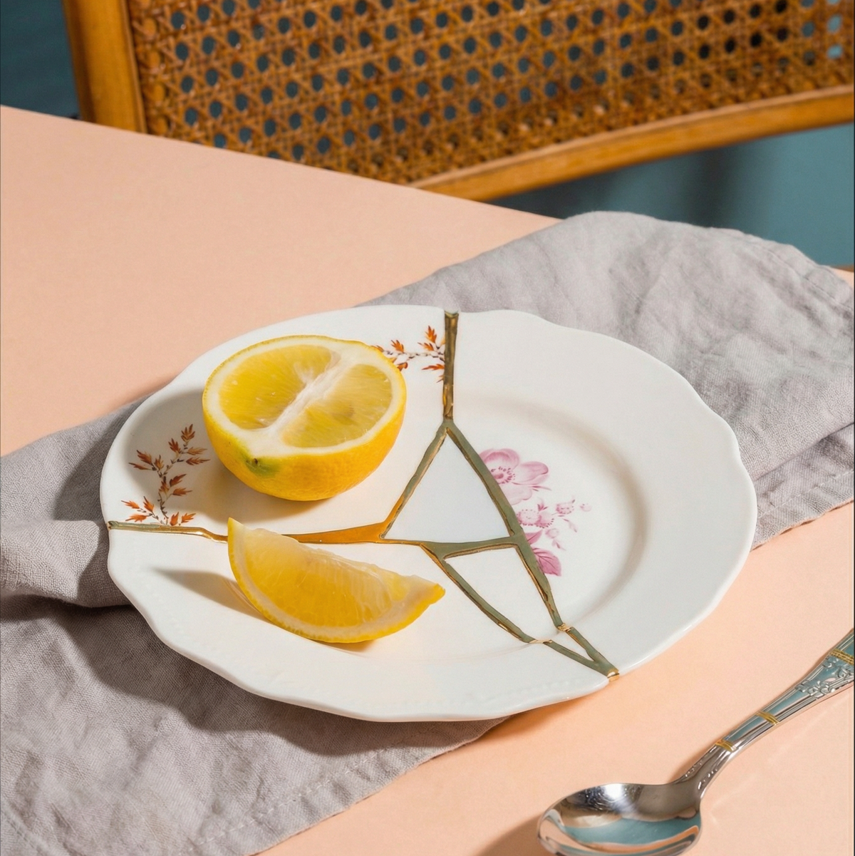 Assiette à dessert Kintsugi n°1 de Marcantonio - Seletti-vue 2-The Woods Gallery